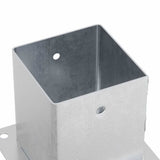 Post Bases Square 12 pcs Silver 121x121 mm Galvanised Steel 42000015
