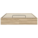 Ottoman Bed Frame Sonoma Oak 203 x 120 x 25 cm Engineered Wood 3409239