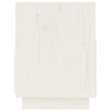 TV Cabinet White 140x37x50 cm Solid Wood Pine 813431