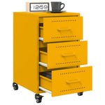 ZNTS Bedside Cabinet Mustard Yellow 36x39x59 cm Steel 846731