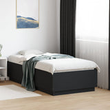 Bed Frame without Mattress Black 75x190 cm Small Single 3209759