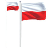 Poland Flag and Pole 6.23 m Aluminium 3147103