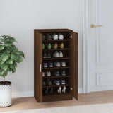 Shoe Cabinet Brown Oak 55x35x108 cm Engineered Wood 342670