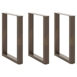 Dining Table Legs U-Shaped 3 pcs Natural Steel 70x cm Steel 4013203