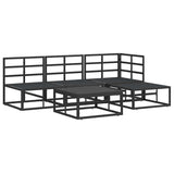 Garden Sofa Set with Cushion 5 pcs Black Aluminium 3378857