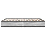 Bed Frame without Mattress Grey Sonoma 140x190 cm 3279855