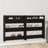 Shoe Cabinet 2 pcs Black Oak 86 x 18 x 90 cm Engineered Wood 875030