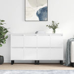 Sideboards 2 pcs White Engineered Wood 3190181