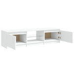 TV Cabinet with LED Lights White 140x40x36 cm 804292