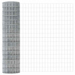 Fence with Posts Silver 1 x 25 m Steel 3336225