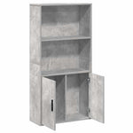 ZNTS Bookcase Concrete Grey 60x24x120 cm Engineered Wood 860421