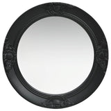 Wall Mirror Baroque Style 50 cm Black 320347