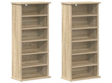 CD Cabinet 2 pcs Sonoma Oak 32 x 17 x 92 cm Engineered Wood 8012751