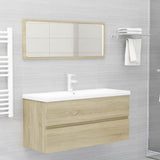 Sink Cabinet with Built-in Basin Sonoma Oak Engineered Wood 3071660