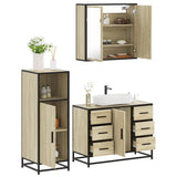 3 Piece Bathroom Furniture Set Sonoma Oak Engineered Wood 3300961