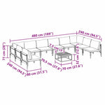 Garden Sofa Set Anthracite Steel 3379013