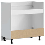 Sink Base Cabinet Kalmar Smoked Oak 80x46x81.5 cm Engineered Wood 853452