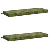2-Piece Bench Cushions SOEST 2 pcs 100% Polyester Leaf Design 949763