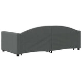 Daybed with Trundle&Drawers without Mattress Dark Grey 90x190 cm Single 3197262