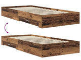 Bed Frame with Headboard Old Wood 90 x 190 cm Engineered Wood 3413664