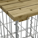 Garden Table Gabion Design 100x70x72 cm Impregnated Wood Pine 834364