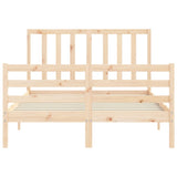 Bed Frame without Mattress Small Double Solid Wood Pine 3193826