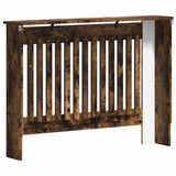 Radiator Cover Smoked Oak 112 x 19 x 81.5 cm Engineered Wood 884108