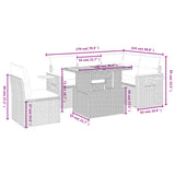 6 Piece Garden Sofa Set with Cushions Beige Poly Rattan 3273522