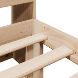 Bookcase Bed without Mattress 75x190cm Solid Wood Pine 3322585