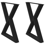 Dining Table Legs 2 pcs Black 70x cm Steel 4012724