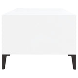 Coffee Table High Gloss White 90x50x36.5 cm Engineered Wood 821070