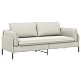 3-Seater Sofa Cream 222 x 81 x 89 cm Velvet 42048650