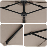 Umbrella Taupe 372 x 198 x 243 cm Polyester and Aluminium 42003378