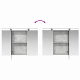 Bathroom Cabinet Set 4 pcs Concrete Grey 100 x 14.5 x 70 cm 3406338