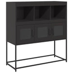 ZNTS Sideboard Black 100.5x39x107 cm Cold-rolled Steel 853416