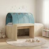 Bed with Tunnel 3 pcs Artisian Oak and Light Blue 3423696