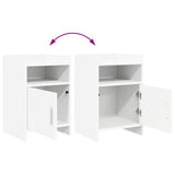 Bedside Tables 2 pcs White 40 x 36 x 60 cm Engineered Wood 8011036