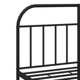 Bed Frame Black Powder-coated steel Double Bed Frame 353635