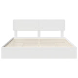 Storage Bed with Headboard White 180 x 200 cm Engineered Wood 3412248