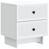 Bedside Cabinet 2 pcs White 43 x 34.5 x 47.5 cm Engineered Wood 893836