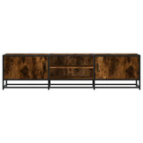 TV Cabinet Smoked Oak 160x35x41 cm Engineered Wood and Metal 848846