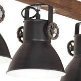320523 Industrial Ceiling Lamp Black E27 Mango Wood