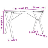 Dining Table Legs Y-Frame 120x60x73 cm Steel 357934