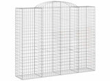 Arched Gabion Baskets 9 pcs 200x50x220/240 cm Galvanised Iron 3146453