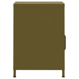 Nightstand Olive Green 35x35x51 cm Steel 336216