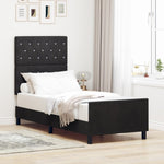 ZNTS Bed Frame Black 80x200 cm Velvet 3344839