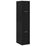 Apothecary Cabinet Black Oak 30x41x144.5 cm Engineered Wood 862054