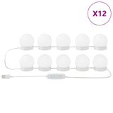 Mirror Lights 12 pcs White 4.5 x 4.5 x 4.8 cm Plastic 864916