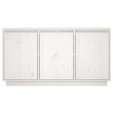 ZNTS Sideboard White 111x34x60 cm Solid Wood Pine 813810