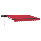 Manual Awning Frame with LEDs Red and Anthracite 3.5 x 2.5 m 3420835